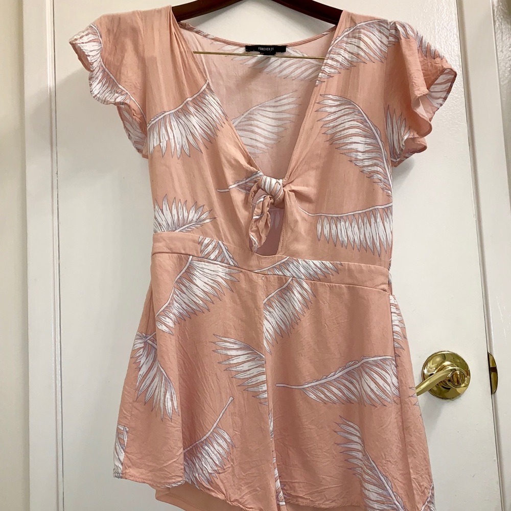 F21 printed romper